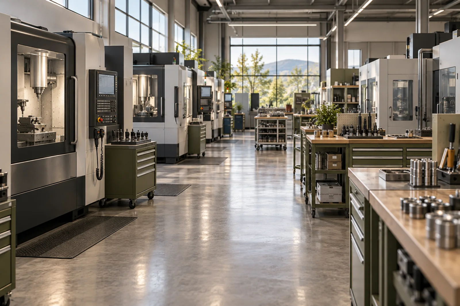 Illustrative precision manufacturing workshop
